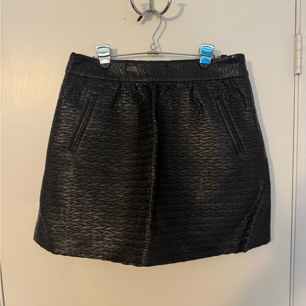 Banana Republic Black Textured A-Line Skirt